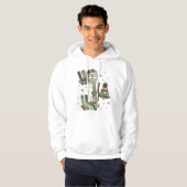 Ho Ho Ho Christmas Festive Patchwork Hoodie (Voorkant volledig)