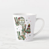 Ho Ho Ho Christmas Festive Patchwork Latte Mok (Rechts)