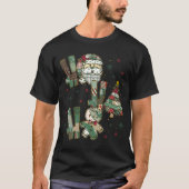 Ho Ho Ho Christmas Festive Patchwork T-shirt (Voorkant)