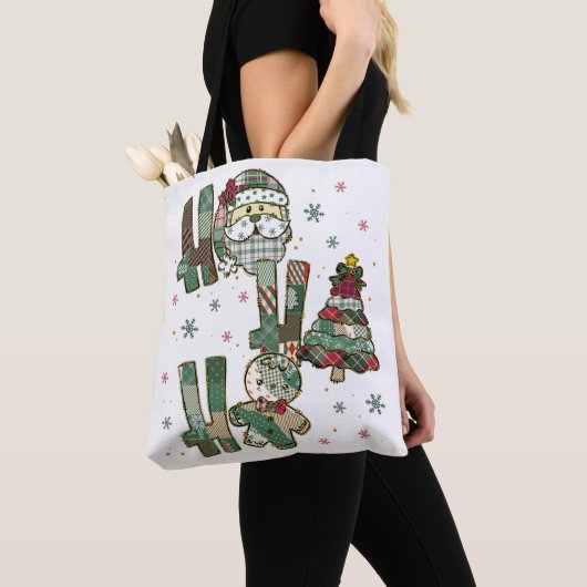 Ho Ho Ho Christmas Festive Patchwork Tote Bag (Dichtbij)