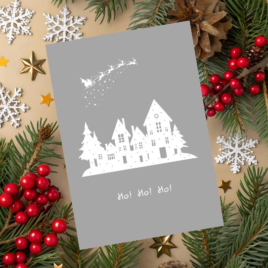 Ho-Ho-Ho Christmas Holiday Card Kaart