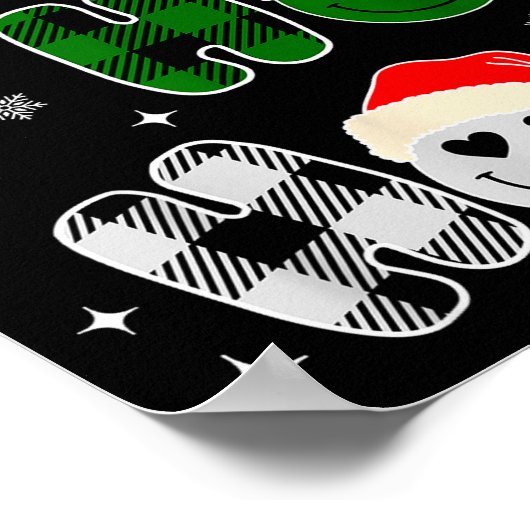 Ho Ho Ho Christmas Pajama For Kids Men Women Xmas  Poster (Hoek)