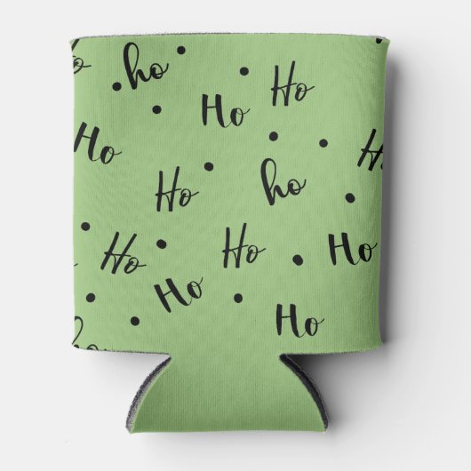 Ho Ho Ho Christmas Red Background Blikjeskoeler (Voorkant)