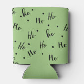 Ho Ho Ho Christmas Red Background Blikjeskoeler (Achterkant)