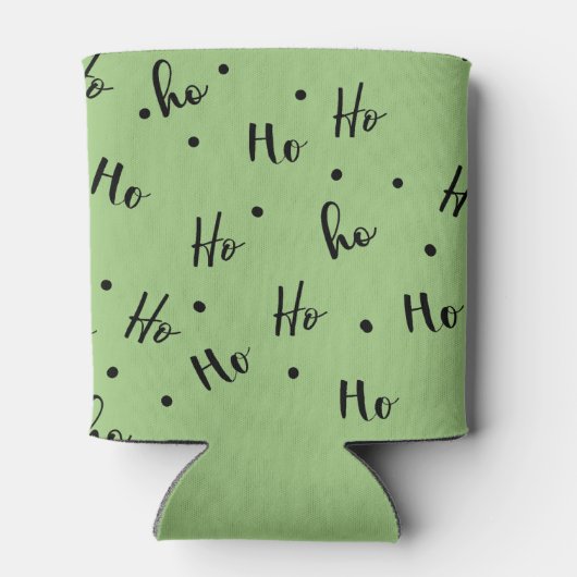 Ho Ho Ho Christmas Red Background Blikjeskoeler (Achterkant)