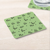 Ho Ho Ho Christmas Red Background Kartonnen Onderzetters (Schuin)