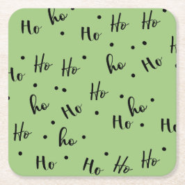 Ho Ho Ho Christmas Red Background Kartonnen Onderzetters