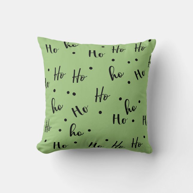 Ho Ho Ho Christmas Red Background Kussen (Voorkant)