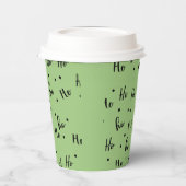 Ho Ho Ho Christmas Red Background Papieren Bekers (Links)