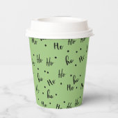 Ho Ho Ho Christmas Red Background Papieren Bekers (Achterkant)