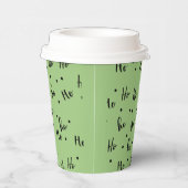 Ho Ho Ho Christmas Red Background Papieren Bekers (Rechts)