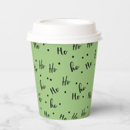 Ho Ho Ho Christmas Red Background Papieren Bekers