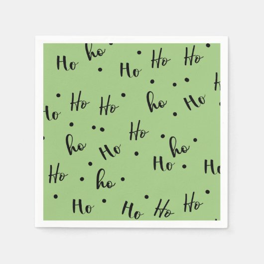 Ho Ho Ho Christmas Red Background Servet (Voorkant)