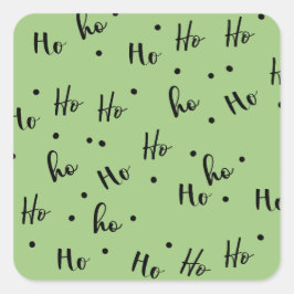 Ho Ho Ho Christmas Red Background Vierkante Sticker