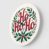 Ho Ho Ho Christmas Wreath Typography Design Grote Klok (Hoek)