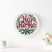Ho Ho Ho Christmas Wreath Typography Design Grote Klok (Huis)