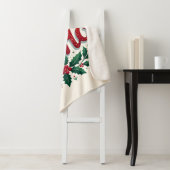 Ho Ho Ho Christmas Wreath Typography Design Sherpa Deken (In situ)