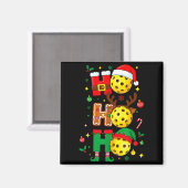 Ho Ho Ho Ckleball Christmas, Funny Paddle Players Magneet (Voorkant / Achterkant)