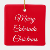 Ho Ho Ho Colorado Keramisch Ornament (Achterkant)