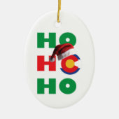 Ho Ho Ho Colorado Keramisch Ornament (Voorkant)