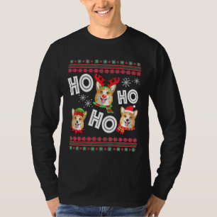 Ho Ho Ho Corgi Dog Kerstmis Gif T-shirt