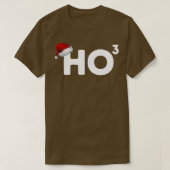 Ho Ho Ho Cubed Funny Kerstmis 3 T-shirt (Design voorkant)