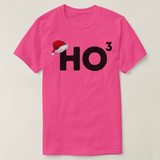 Ho Ho Ho Cubed Funny Kerstmis T-shirt (Design voorkant)