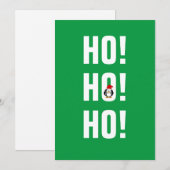 Ho Ho Ho Cute Penguin Kerstmis Feestdagenkaart (Voorkant / Achterkant)