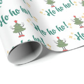 Ho Ho Ho Dancing Kerstboom Inpakpapier (Rol Hoek)