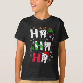 HO HO HO DENTIS PRETTIG KERSTFEEST T-SHIRT