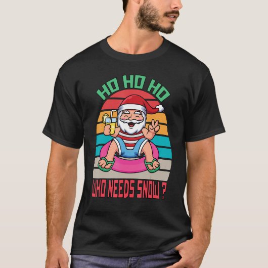 Ho Ho Ho die Sneeuwkerstman en Juice Retro Vinta n T-shirt (Voorkant)