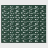 Ho Ho Ho donkergroen Kerstman juichen schattig Ker Cadeaupapier (Vlak)