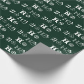 Ho Ho Ho donkergroen Kerstman juichen schattig Ker Cadeaupapier (Hoek)