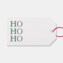 Ho Ho Ho donkergroen wit blank modern Kerstmis