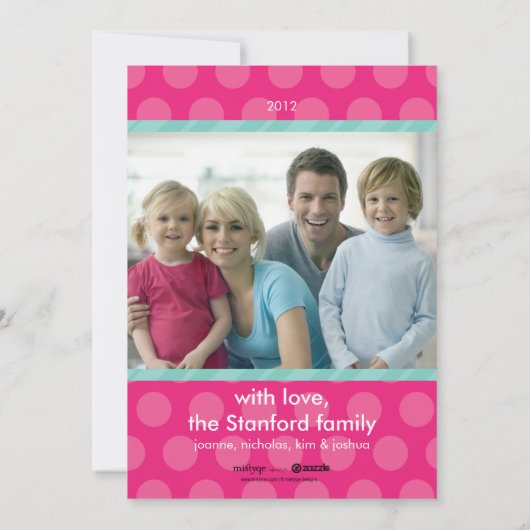 Ho Ho Ho! Double Sided 4 Photo Holiday Card Feestdagenkaart (Achterkant)