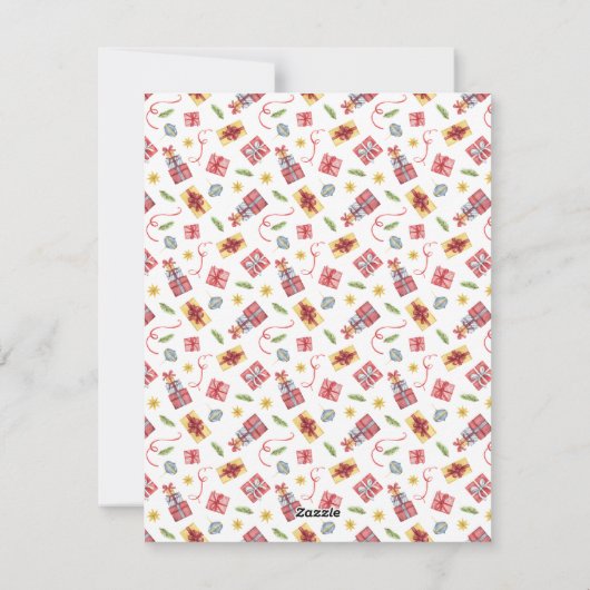 HO HO HO Drie Persoonlijke Foto's Feestdagenkaart (Achterkant)