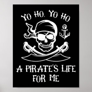 Ho Ho Ho Een piraatleven voor mij Skeleton Poster