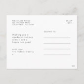 Ho Ho Ho | Eenvoudig rood Kerstmis met minimale mi Feestdagenkaart (Achterkant)