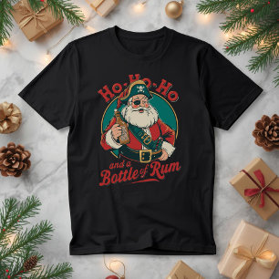 Ho Ho Ho en een fles rum – Grappige Kerstman Tri-Blend Shirt