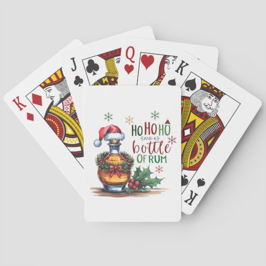 Ho Ho Ho En Een Fles Rum Speelkaarten (Achterkant)