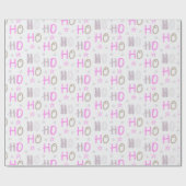 Ho Ho Ho en Stars Pastel Modern Christmas Cadeaupapier (Vlak)