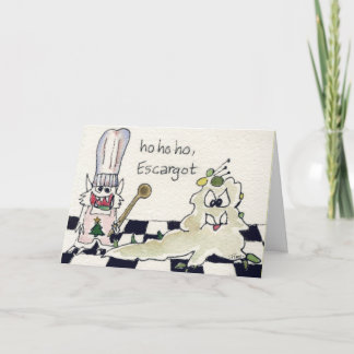 Ho Ho Ho Escargot Seasoned Greetings Holiday Kaart
