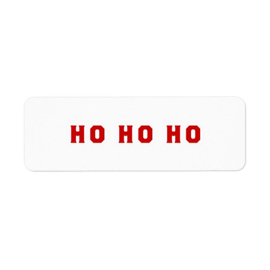 HO HO HO ETIKET (Voorkant)