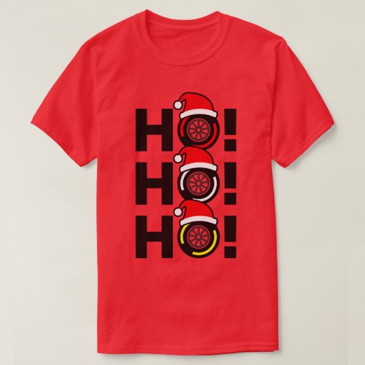 Ho Ho Ho F1 Bandensamenstelling Kerst Pet Ontwerp T-shirt (Design voorkant)