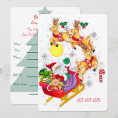 Ho! Ho! Ho! Feest Uitnodiging (Voorkant / Achterkant)