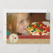 Ho Ho Ho Feestdagen Gepersonaliseerd Holiday Fotok Feestdagenkaart (Voorkant)