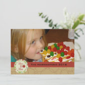 Ho Ho Ho Feestdagen Gepersonaliseerd Holiday Fotok Feestdagenkaart (Staand voorkant)