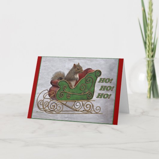 HO! HO! HO! FEESTDAGEN KAART (Voorkant)