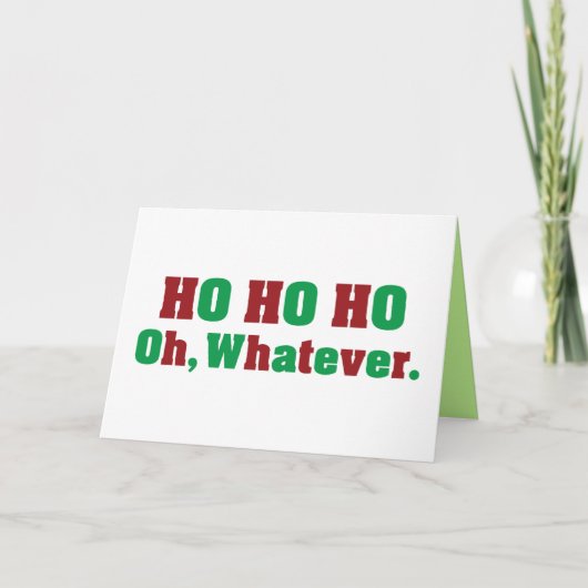 Ho Ho Ho Feestdagen Kaart (Voorkant)