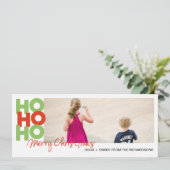 Ho Ho Ho Feestdagenkaart (Staand voorkant)